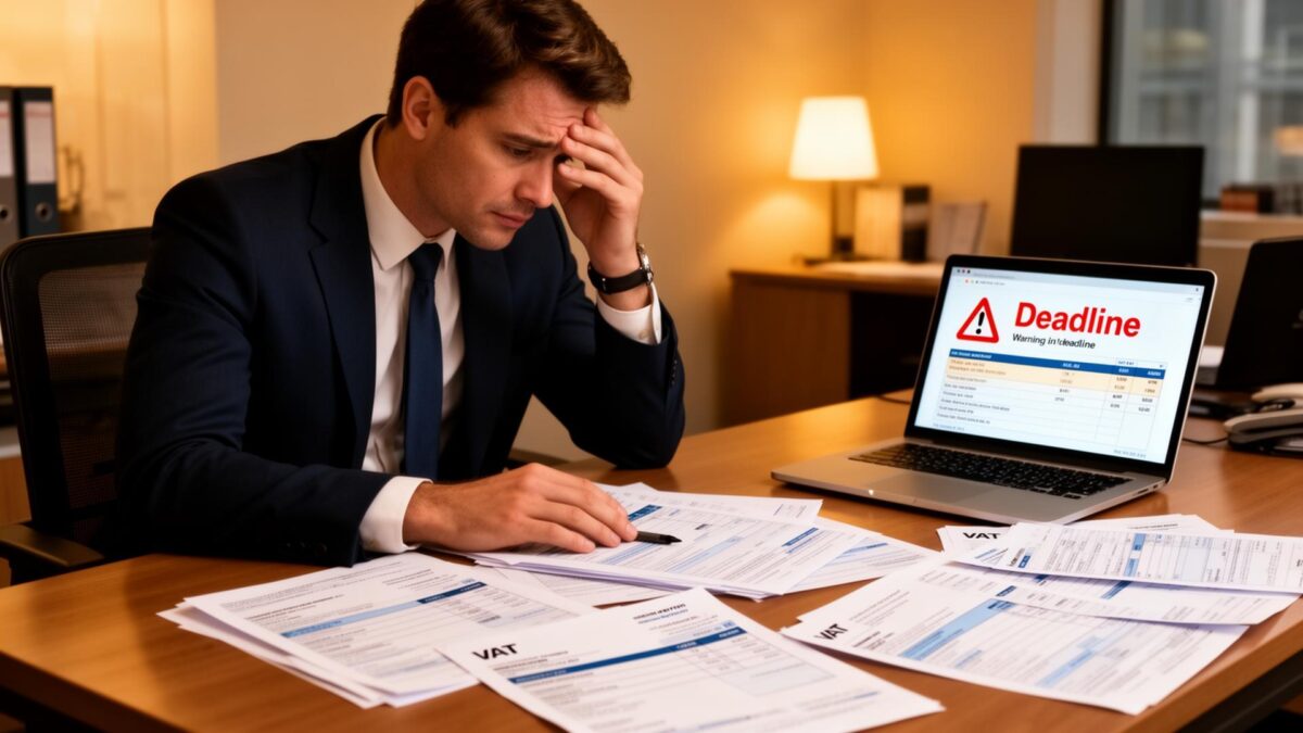Business owner reviewing VAT documents to avoid common VAT Registration mistakes in the UAE